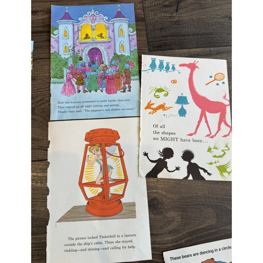 VTG 70's Childrens Book Pages Ephemera Junk Journal Disney Fairy Tales Dr. Seuss - Picture 7 of 7